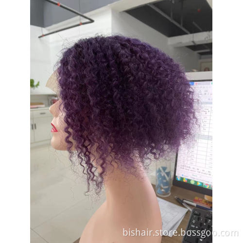 Cheap Short  Kinky Curly Hair Wig Pixie Cut Lace Frontal Curly Human Hair Wigs Human Hair Wig With  Frontal Lace For Woman